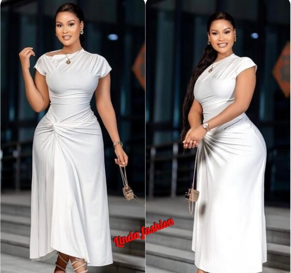 Robe Blanche Élégante Femme