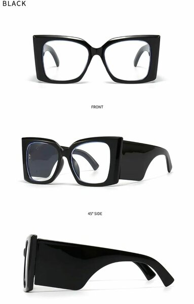 Lunettes surdimensionnées noires