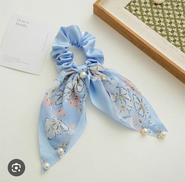 Elastique cheveux fleuri