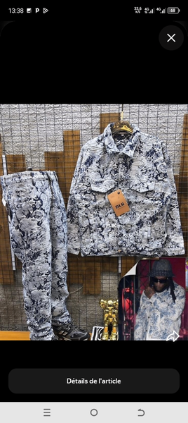 Ensemble veste et pantalon imprimé