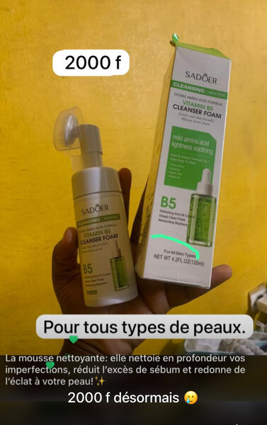 Mousse Nettoyante Visage