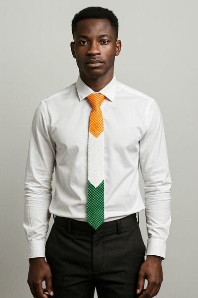 Cravate perles élégante