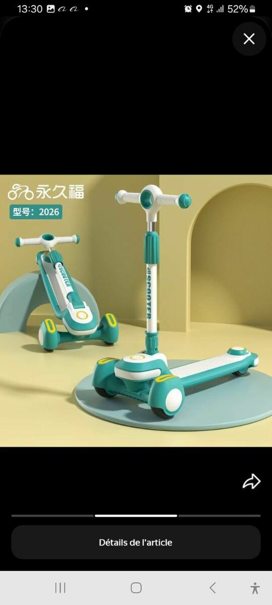 Trotinette Enfant 3 en 1