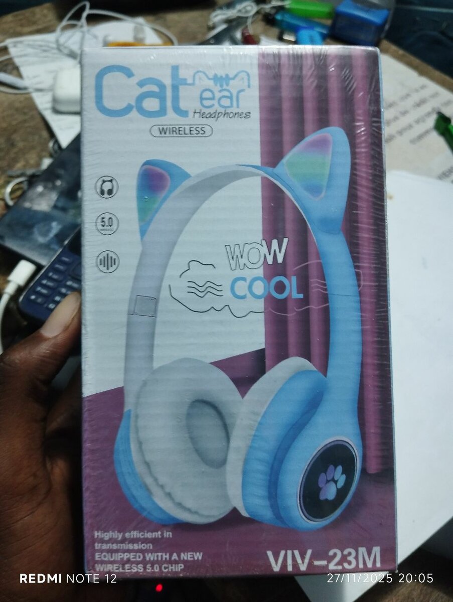 Casque sans fil oreilles chat