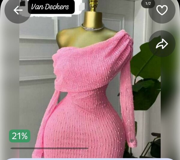 Robe pull rose élégante