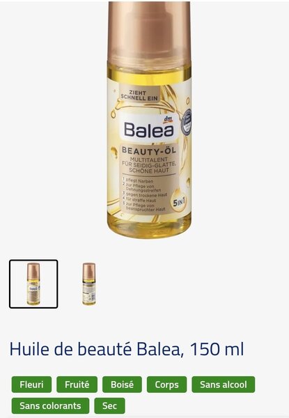 Huile de beauté Balea