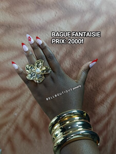 Bague Fantaisie Fleur Dorée