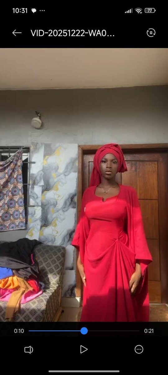 Ensemble robe et foulard africain