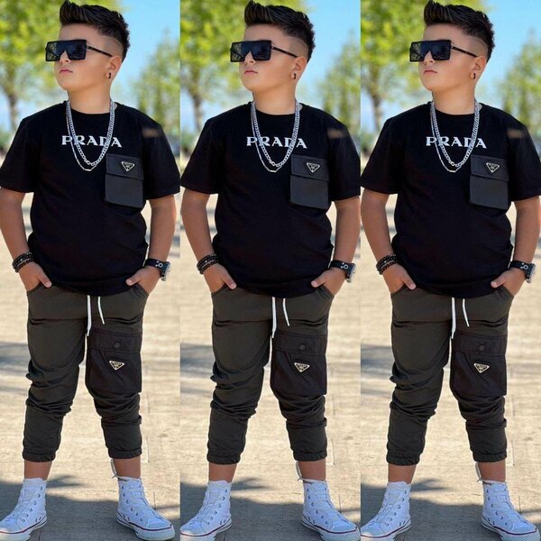 T-shirt noire enfant style élégant