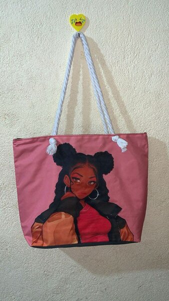 Sac cabas coloré illustré