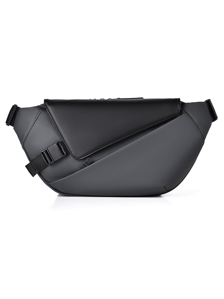 Sac banane en cuir noir et vert