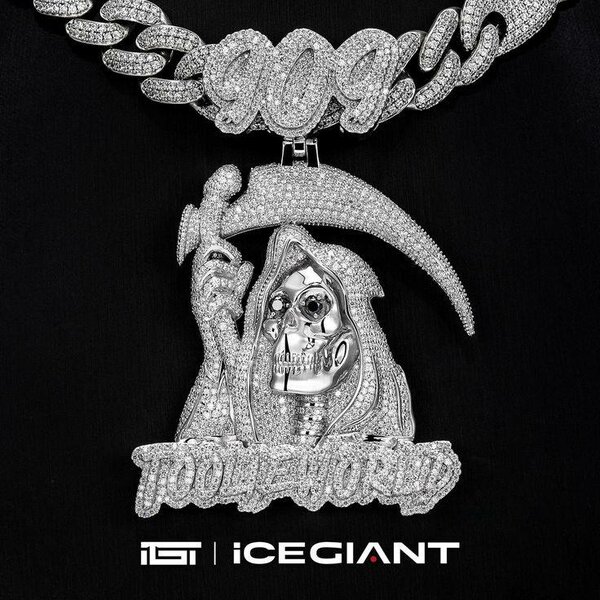 Collier Hip-Hop en Argent avec Pendentif Tête de Mort