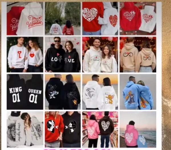 Sweat-shirt couple personnalisé