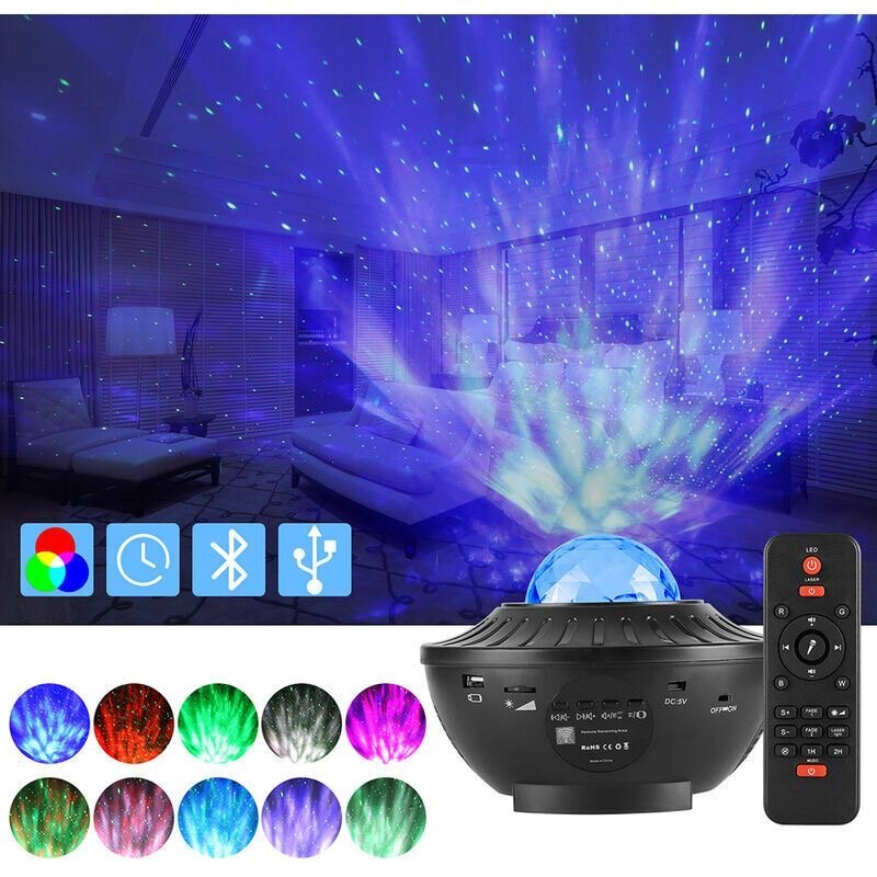 Projecteur Étoile LED Musique Bluetooth