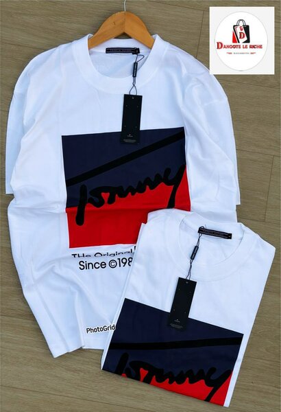 T-shirt graphique blanc homme