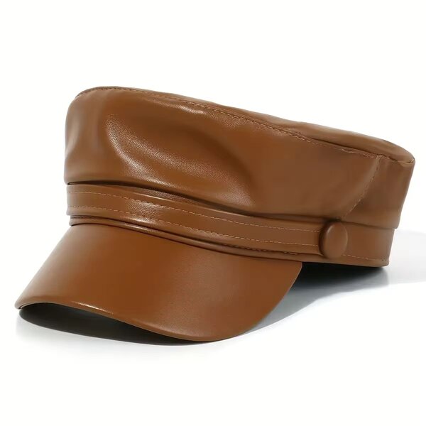 Casquette style marin en cuir
