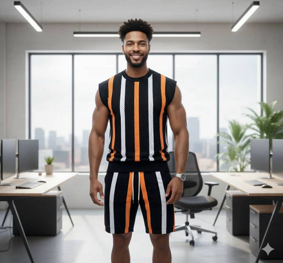 Ensemble Rayé Sportif Homme