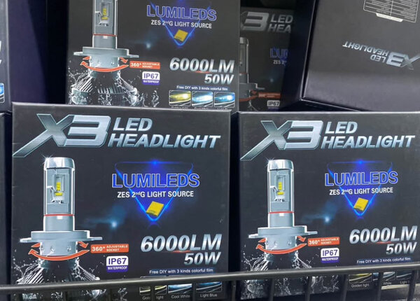 X3 Phare LED 6000LM 50W