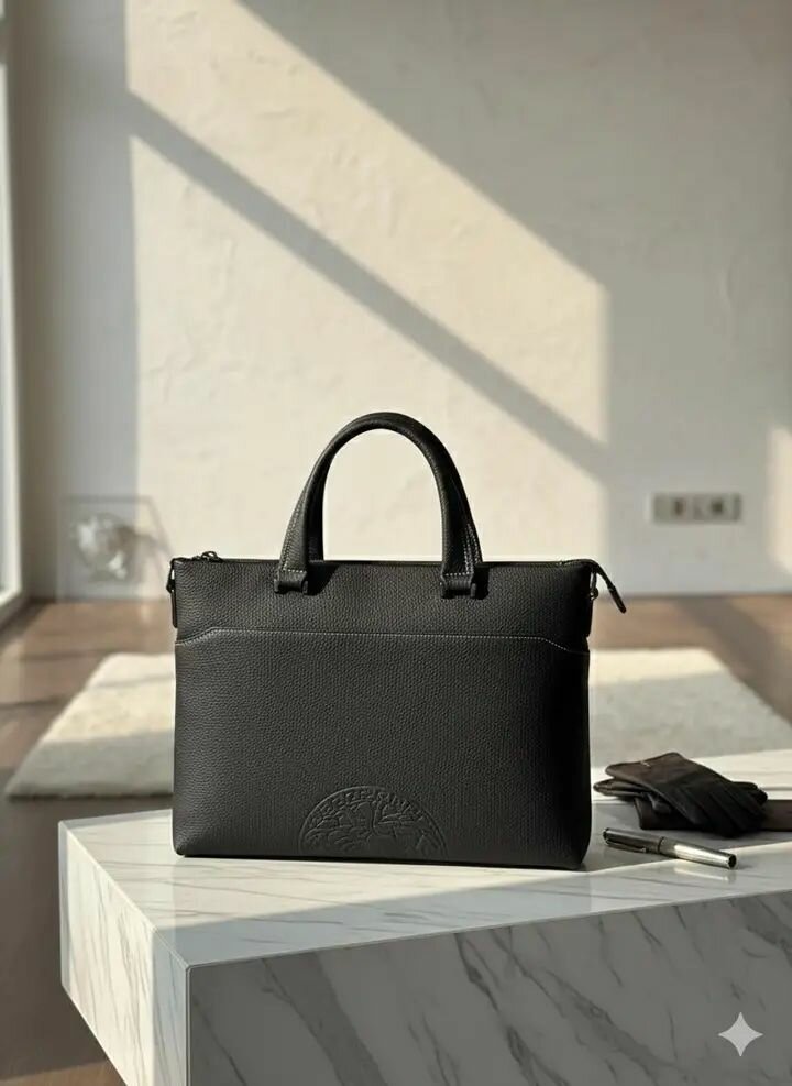 Sac à main en cuir noir Louis Vuitton