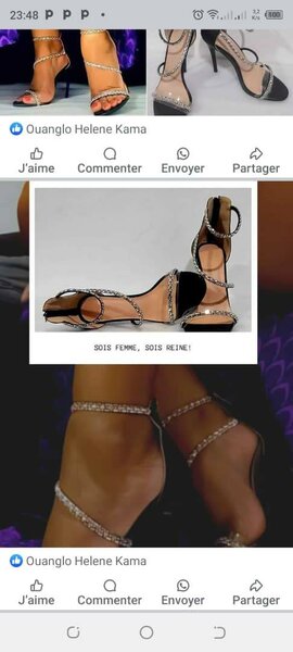 Sandales à talons ornées brillantes