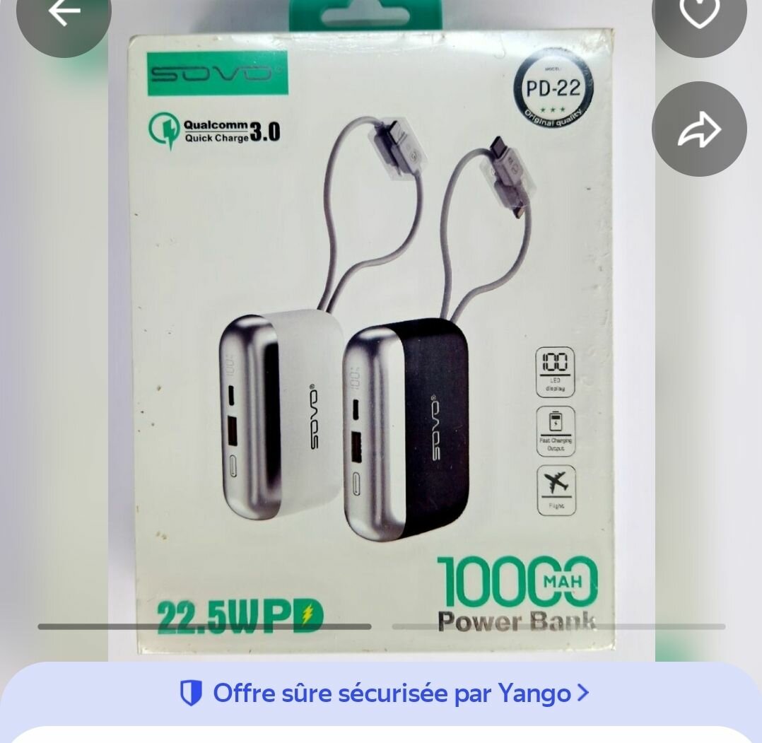 Batterie Externe 10000mAh PD