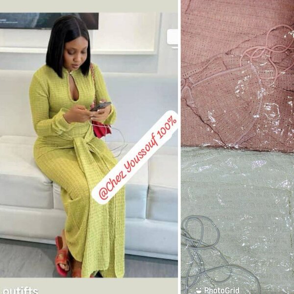 Robe élégante en tissu texturé