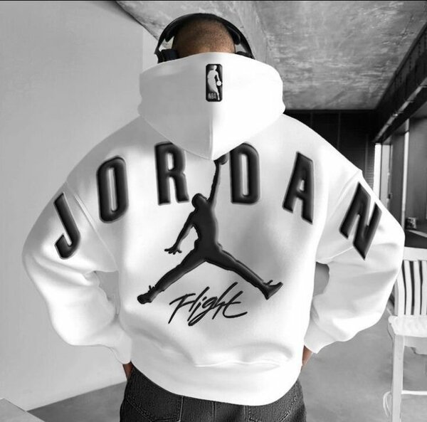 Sweat à capuche Jordan blanc homme