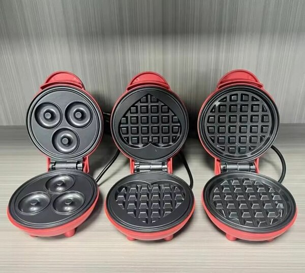 Mini Gaufrier Electrique Rouge
