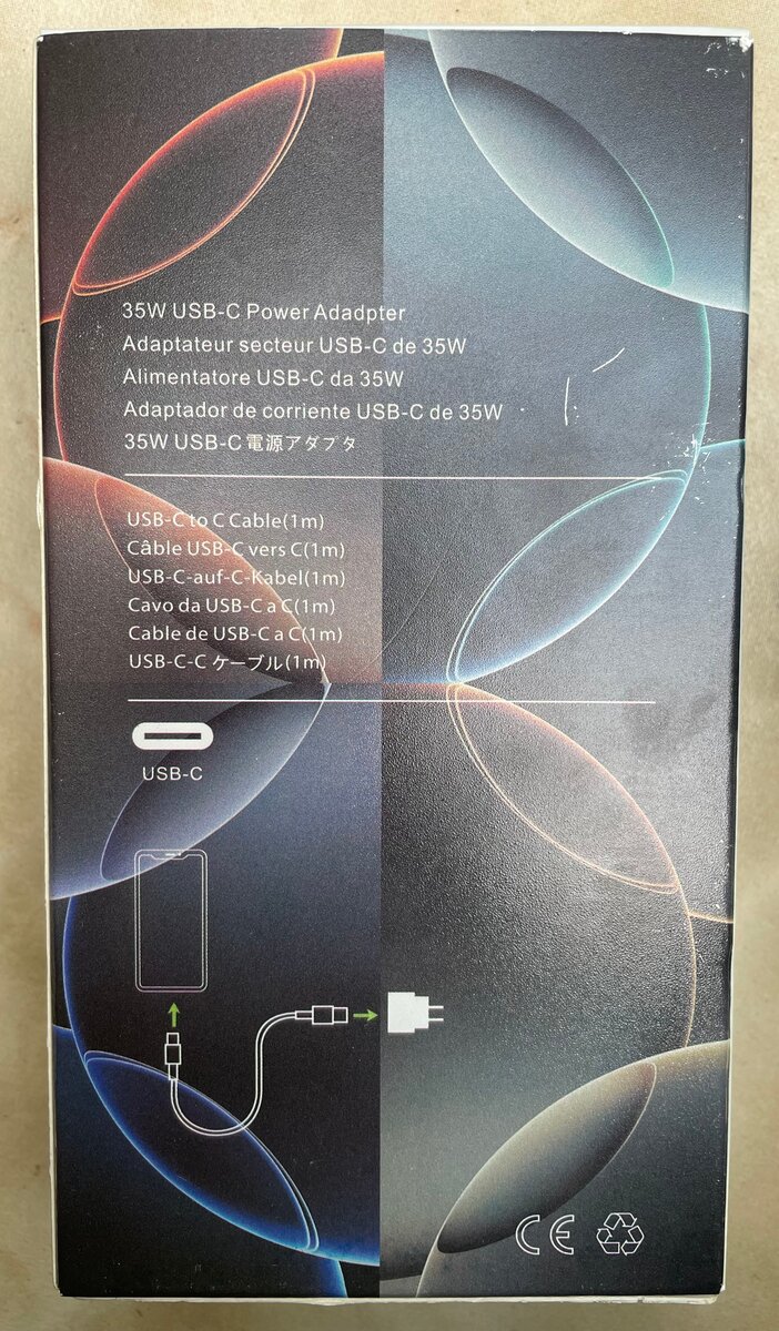 Chargeur USB-C 35W avec câble USB-C