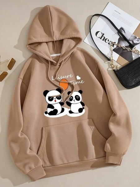 Sweat à capuche pandas confort