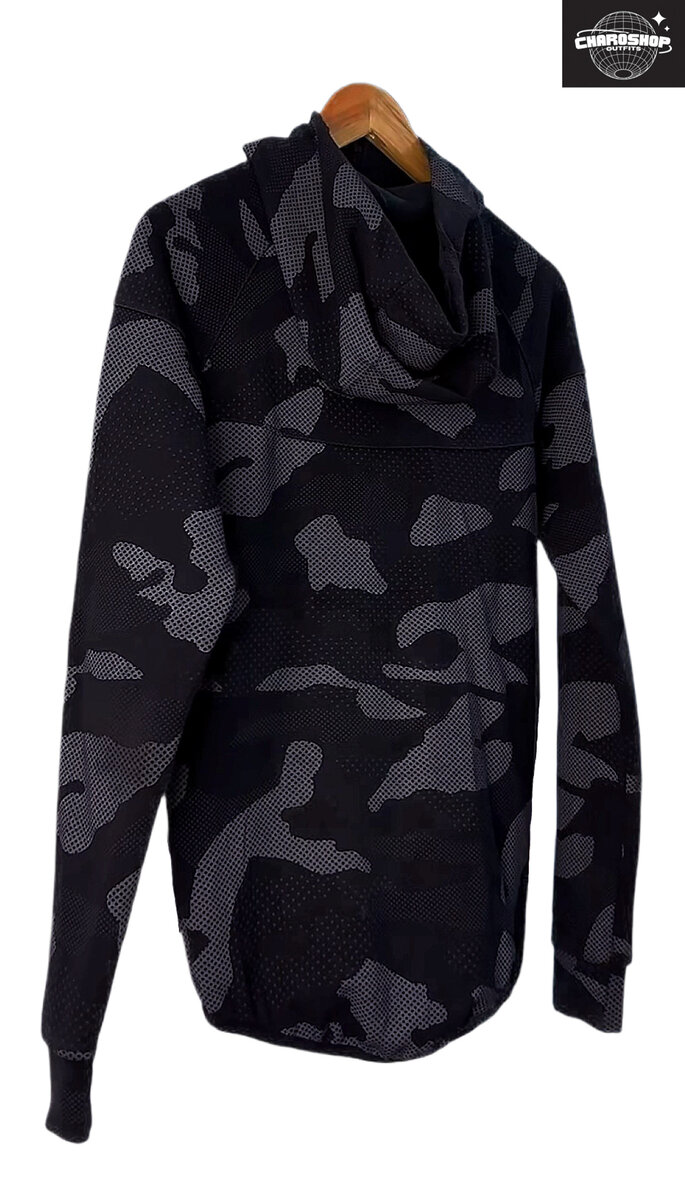 Veste à capuche treillis