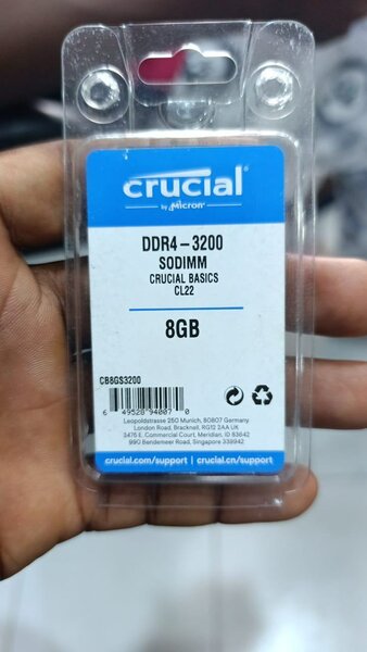 Crucial 8GB DDR4 SODIMM 3200