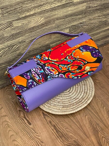 Sac à main en cuir imprimé