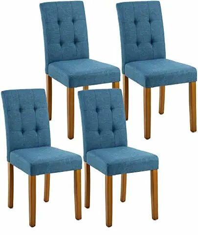 Chaises modernes en tissu bleu