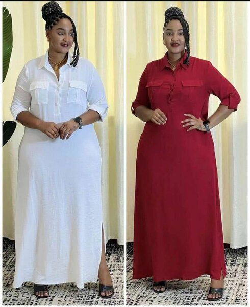 Robe longue boutonnée élégante