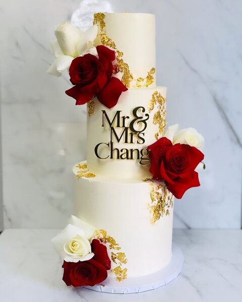 Gâteau de mariage élégant