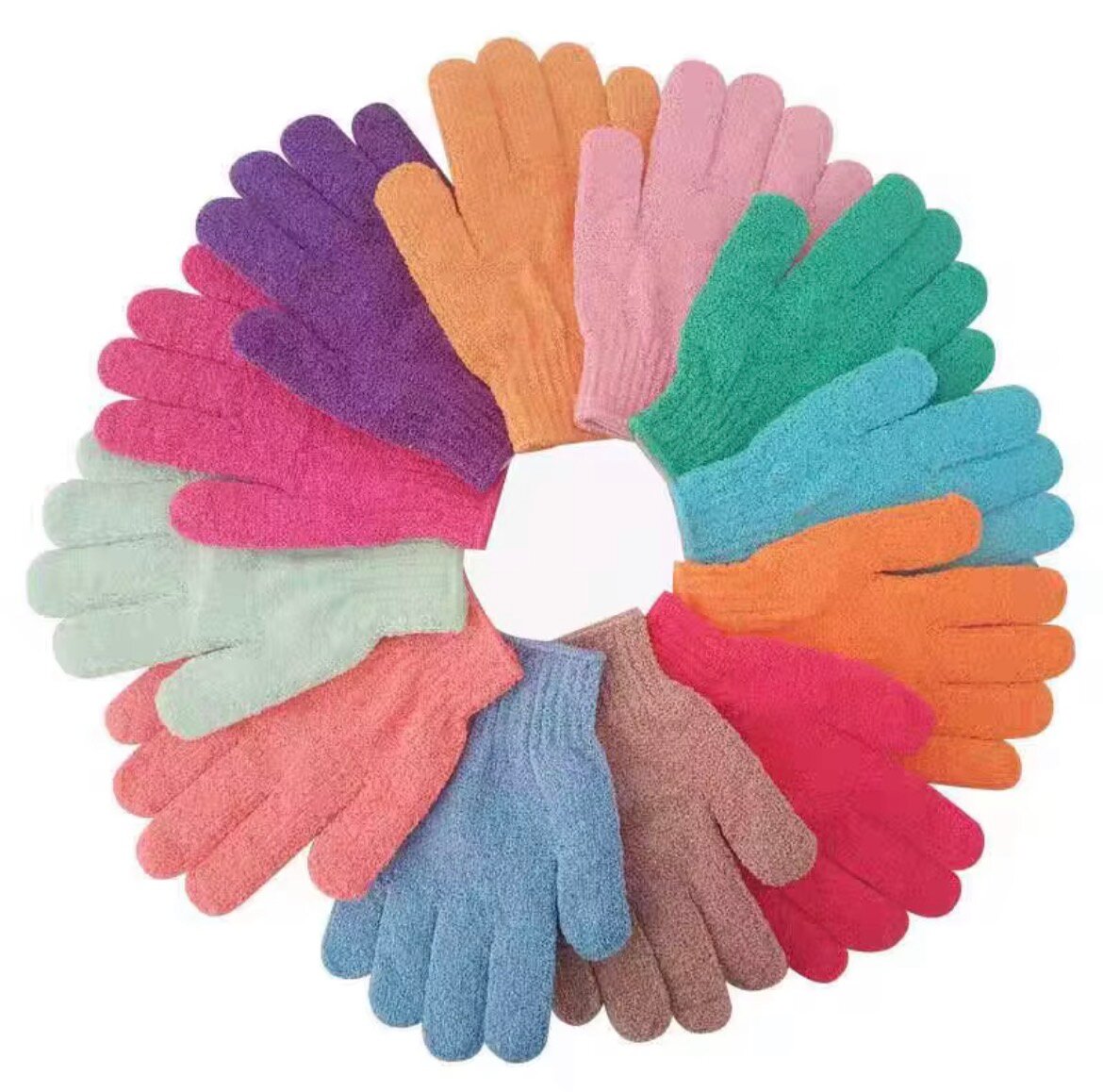 Gants Exfoliants Multicolores