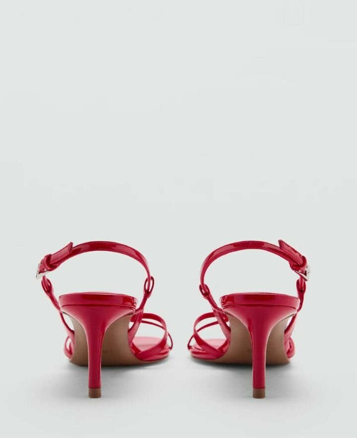 Sandales MNG rouges à talons