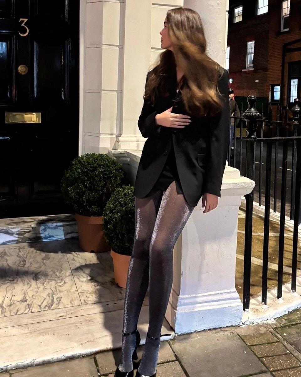 Collants résille à paillettes noirs