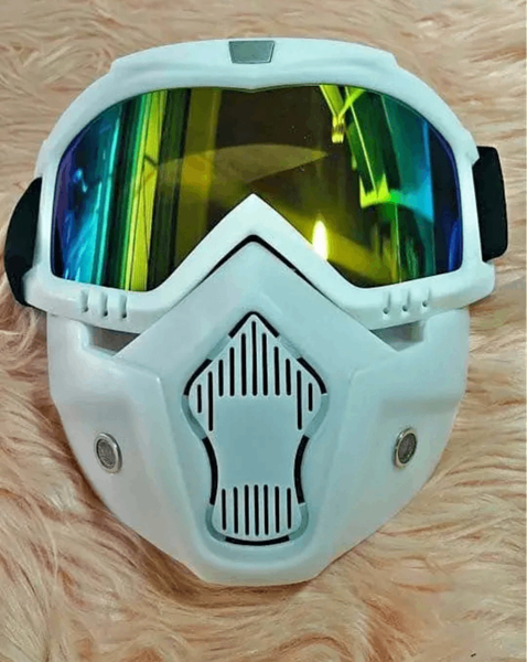 Masque de moto avec lunettes