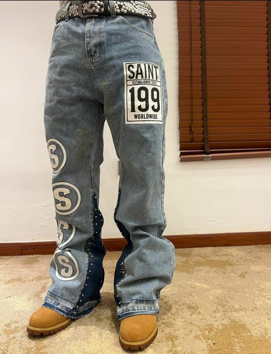 Jeans tendance imprimés homme