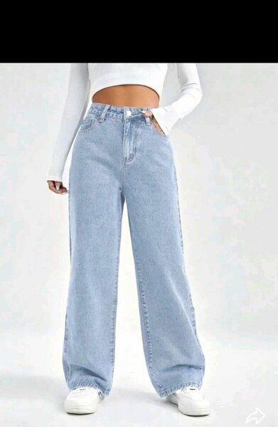 Jean large taille haute