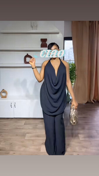 Combinaison Élégante Noire Femme