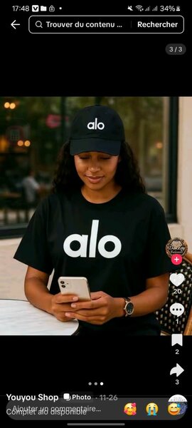 T-shirt et casquette Alo