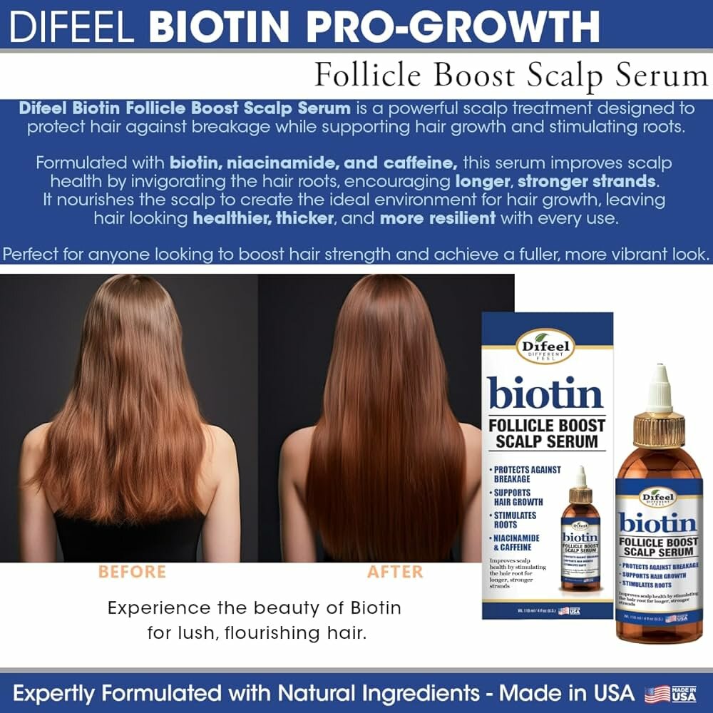 Sérum de scalp Biotine pour croissance cheveux - Diffeel