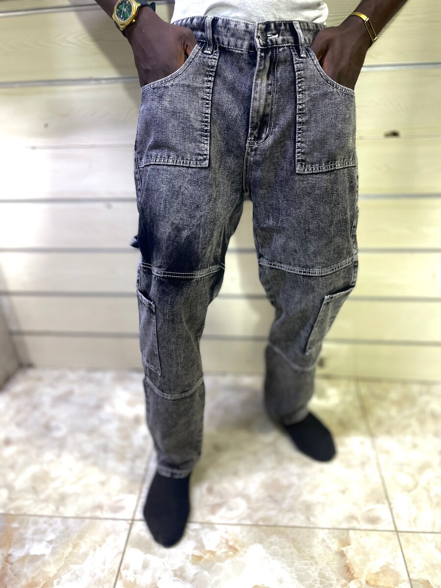 Jean cargo homme décontracté