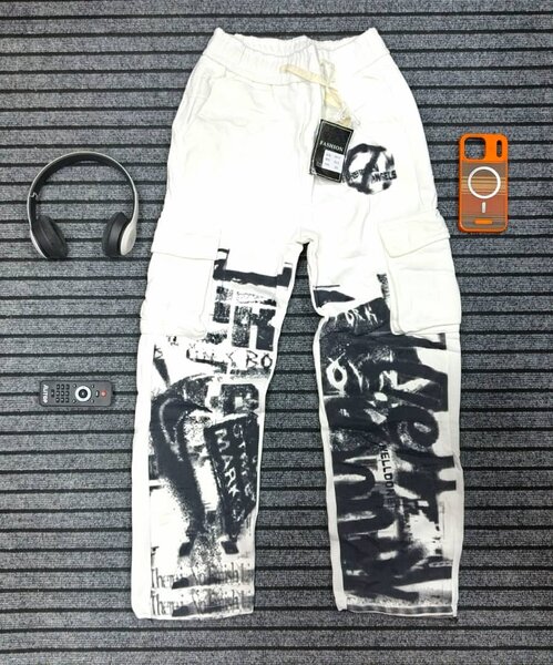 Pantalon blanc streetwear