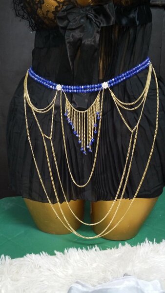 Ceinture chaîne perlée