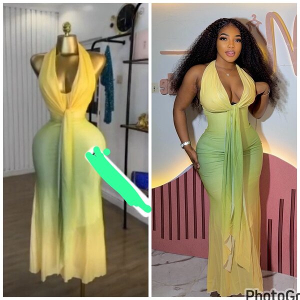 Robe longue dégradée élégante