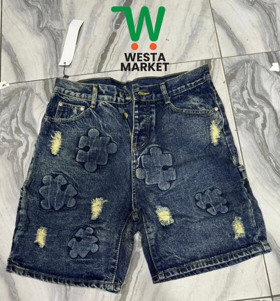 Short en jean décontracté homme